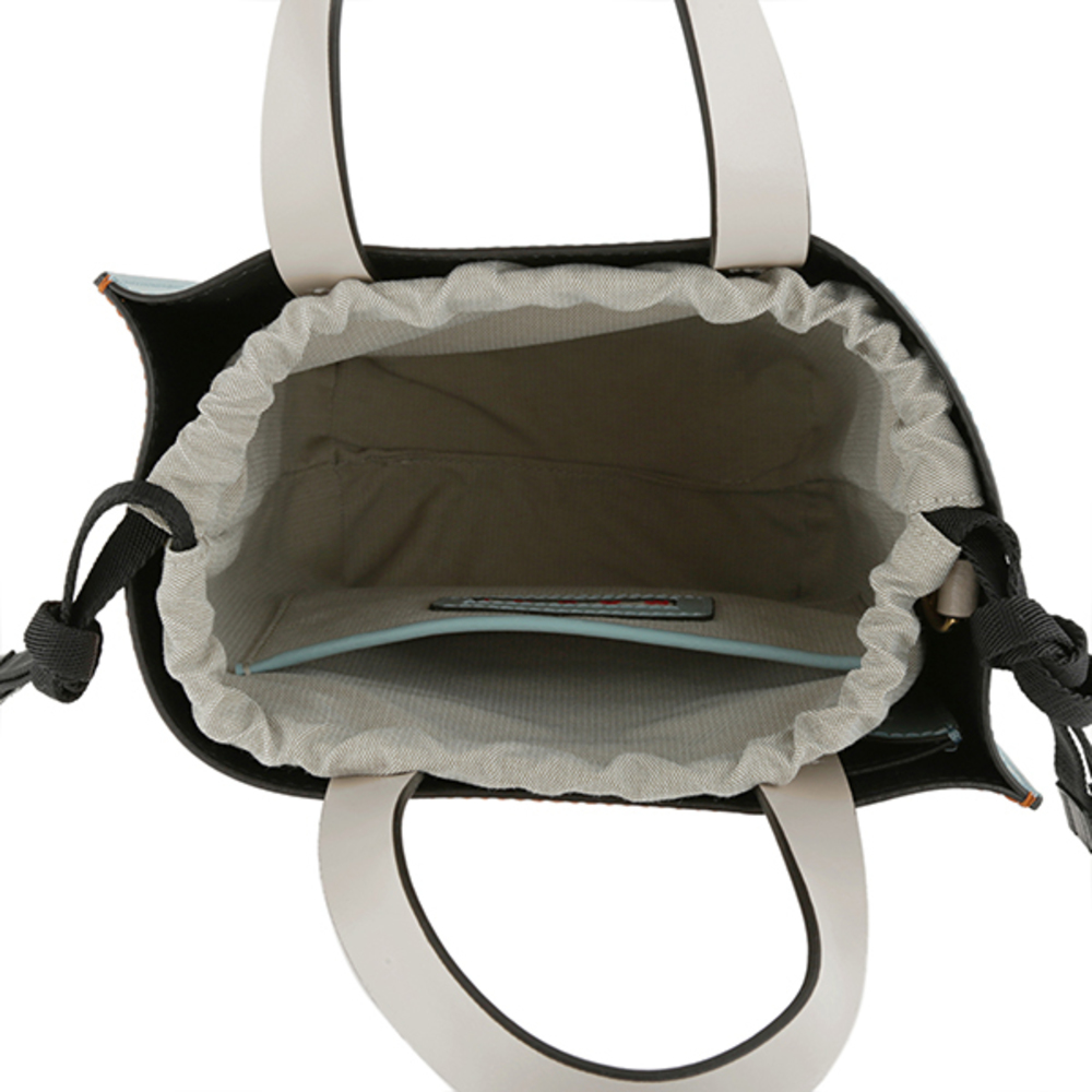 Marni Shoulder Bag Museo Light Blue Orange - Picture 5 of 9